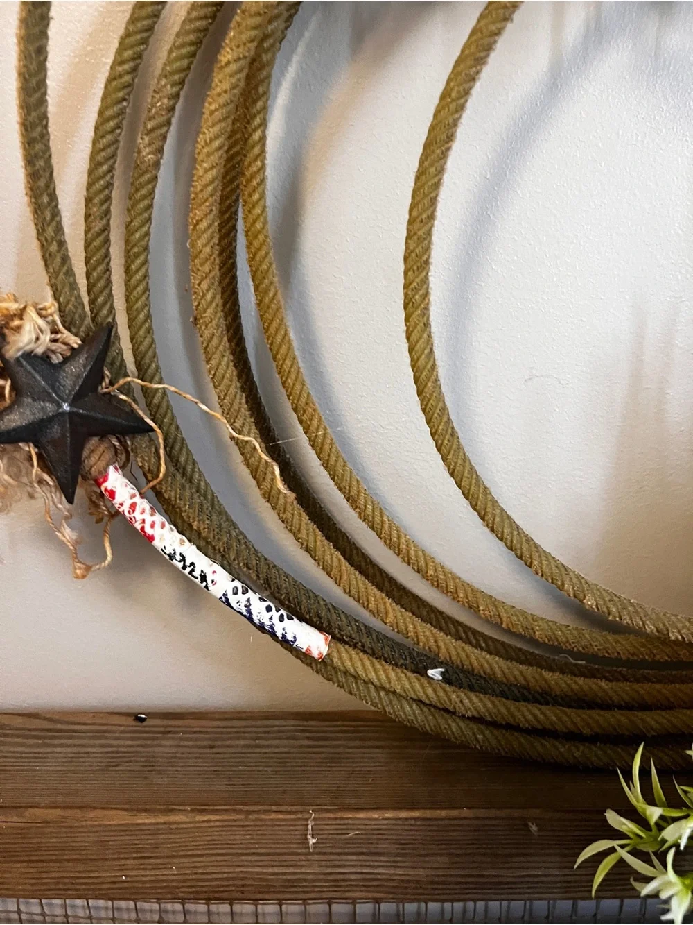 Authentic Lariat Rope Wreath Western Cottage Farmhouse Decor
